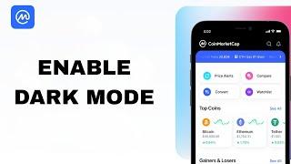 How To Enable Dark Mode On CoinMarketCap App