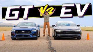 Can The Fastest Ford Mustang Beat The Slowest Lucid In a Drag Race?