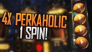 4X PERKAHOLIC WITH 1 SPIN! - LUCKIEST GOBBLEGUM SPIN EVER! (Black Ops 3 Zombies)