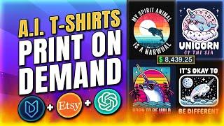 PASSIVE INCOME Etsy A.I. Print on Demand T-Shirts (FULL GUIDE) ft. MyDesigns