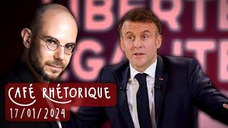 La conférence de presse d'Emmanuel Macron - Le Café Rhétorique - Stream du 17/01/2024