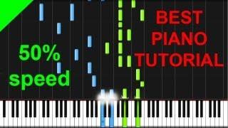 Hunter Hayes - I Want Crazy 50% speed piano tutorial