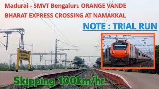 Trial Runs Madurai  -  SMVT Bengaluru Orange VB Express At Namakkal | SOUTHERN RAILWAYS