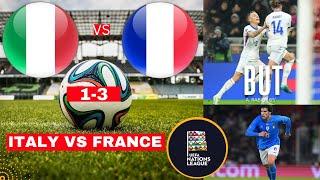 Italy vs France 1-3 Live Nations League Football Match Today Score Highlights Les Bleus en Direct