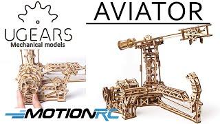 UGears Aviator Mechanical 3D Wooden Model Kit | Motion RC