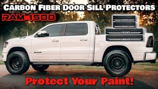 **Protect Your Paint** Carbon Fiber Door Sill Protectors - 5th Gen Ram 1500