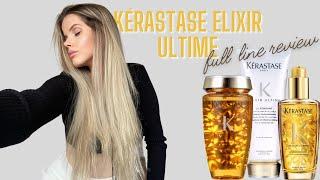 KÉRASTASE ELIXIR ULTIME FULL LINE REVIEW AND TRY ON - treatment for thin hair and damaged hair.