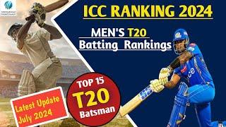 Icc Ranking 2024 Icc Top T20 Batsman। Top 15 Player Ranking in T20। Icc announced @dream11byravi