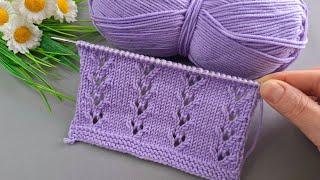 İki şiş kolay örgü yelek model yapımı ️Eays knitting crochet patterns