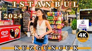 Istanbul Asian Side Kuzguncuk 4K Walking Tour | Sea Side, Street Cafes, Colored Houses | Aug 2024