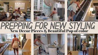 PREPPING MY OPEN FLOOR PLAN  HOME FOR NEW DECOR & SUMMER STYLING| Clean Organize Re-Arranging Decor