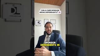 Can a care worker sponsor a dependant? #ukvisa #ukimmigrationlaw #ukimmigration