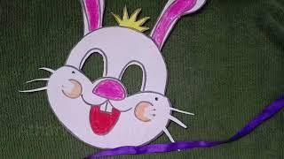 Rabbit mask making | Easter Bunny rabbit craft | Animal mask Making | party props | paper craft idea