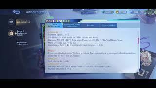 Joy Cyclops Thamuz Zhask Buff, Masha Dyrroth Phoveus Adjust - Patch Notes 1.9.00 Advance Server MLBB
