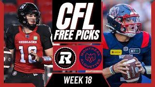 REDBLACKS vs ALOUETTES CFL Picks and Predictions (Week 18) | CFL Free Picks Today