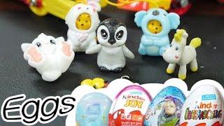 두근두근 무엇이 나올까요? 킨더조이 서프라이즈 에그 캡슐토이 디즈니 장난감 6pcs Disney Surprise Eggs Kinder Joy Capsule Toys