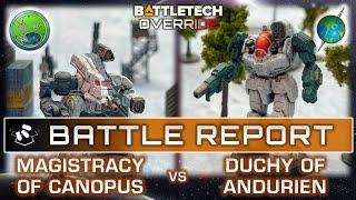 BATTLETECH Magistracy of Canopus vs Duchy of Andurien | Override Battle Report | ilClan Era