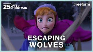 Anna, Kristoff, and Sven Get Chased by Wolves | Frozen | Freeform