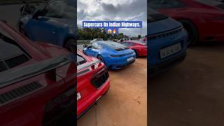 Ever seen a line up of supercars as such on Indian Highways?  #supercars #india