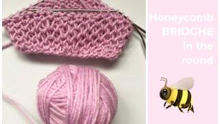 How to knit Honeycomb Brioche in the round | TeoMakes