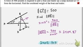 Vectors in Application-based Problems