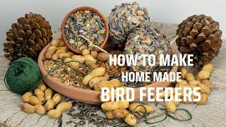 How to make cheap natural bird feeders with home made fat balls for birds