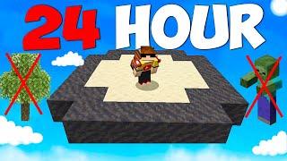 I spend 24 hour in Minecraft sky block No tree No Mobs