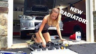 SUBARU RADIATOR INSTALL!! Mishimoto! :) Running cool