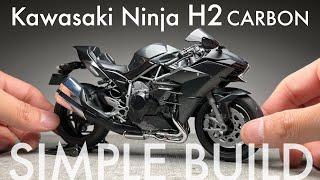 Building Tamiya 1/12 Kawasaki Ninja H2 CARBON Scale Model【Simple Build】