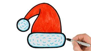 How to Draw a Santa Hat  | Christmas Drawings Tutorial!