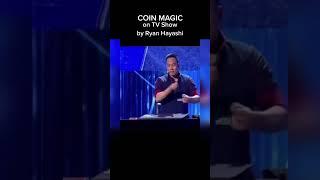 Ryan Hayashi performing coin magic on TV show #shorts