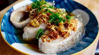 清蒸鱼，鲜嫩多汁入口爽滑；色香味俱全，做法超级简单Steamed fish, fresh and juicy, smooth in mouth; delicious