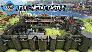 Ark: Valguero - How to Build a Castle with dino pens - Full Metal Castle Base Design (No Mods)