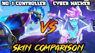 Gord - Cyber Hacker epic skin V.S. No. 1 Controller Starlight Annual skin - MLBB - Skin Comparison