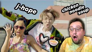 j-hope ЗАЛЕЗ к Becky G ПРЯМО ТУДА?!  'Chicken Noodle Soup' MV РЕАКЦИЯ!