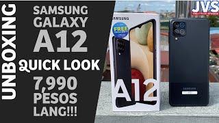 Samsung Galaxy A12 Unboxing and First Impressions - Filipino | 48MP Quad Camera |