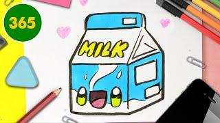 COMO DISEGNARE CARTONE DEL LATTE KAWAII - Come disegnare cibo