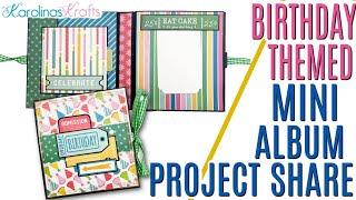 Birthday Mini Album Project Share using @letsgetscrappy2654 tutorial, Birthday Gift Album for Photos