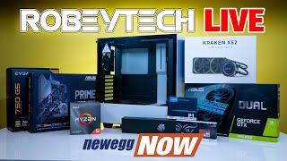 Newegg Now #Robeytech Live - Tech Deals plus $1200 Ryzen 3600x and 1660 Super Build | Robeytech