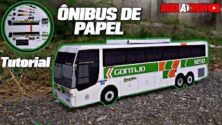 COMO FAZER MÍNIATURA DE ÔNIBUS DE PAPEL GASTANDO POUCO