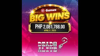  CONGRATULATIONS  eGames BIG WINS ‼ Php 2,081,788.00 Won ‼