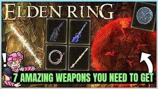 Elden Ring - 7 AWESOME Weapons You Don't Want to Miss - Moonveil & More - Best Weapon Location!