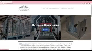 Buy custom length Metal Studs Online at US FRAME FACTORY: a new way to order material