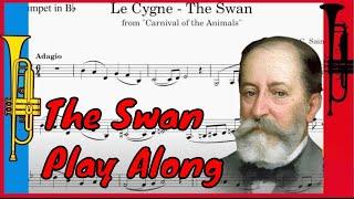 The Swan (Carnival of the Animals) for Trumpet and Piano (Accompaniment, Play along, Backing track)