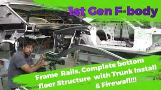 1969 Firebird Restoration Series episode 4 Complete floor and frame structure installed.