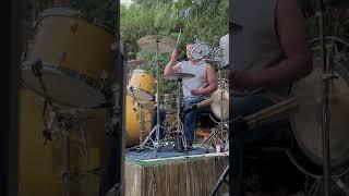 On Stage View Kevin Eaton on Drums at Music Festival #drummer