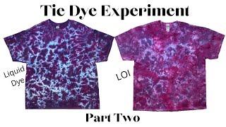 How To Tie Dye: Ice Dye Experiment Liquid Dye/Liquid Dye Over Ice Part 2