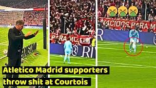 Diego Simeone reaction after Courtois was thrown with shit in Atletico Madrid Vs Real Madrid 1-1