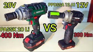 Is the PARSKIDE PERFORMANCE PPDSSA 12 A1 Cordless Impact Wrench stronger than the PASSK 20 Li A1 20V