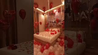 Romantic room decoration for wife| romantic room decoration| romantic decoration for birthday